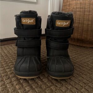 Boys Cat & Jack Black Winter Boots - Sz 8
